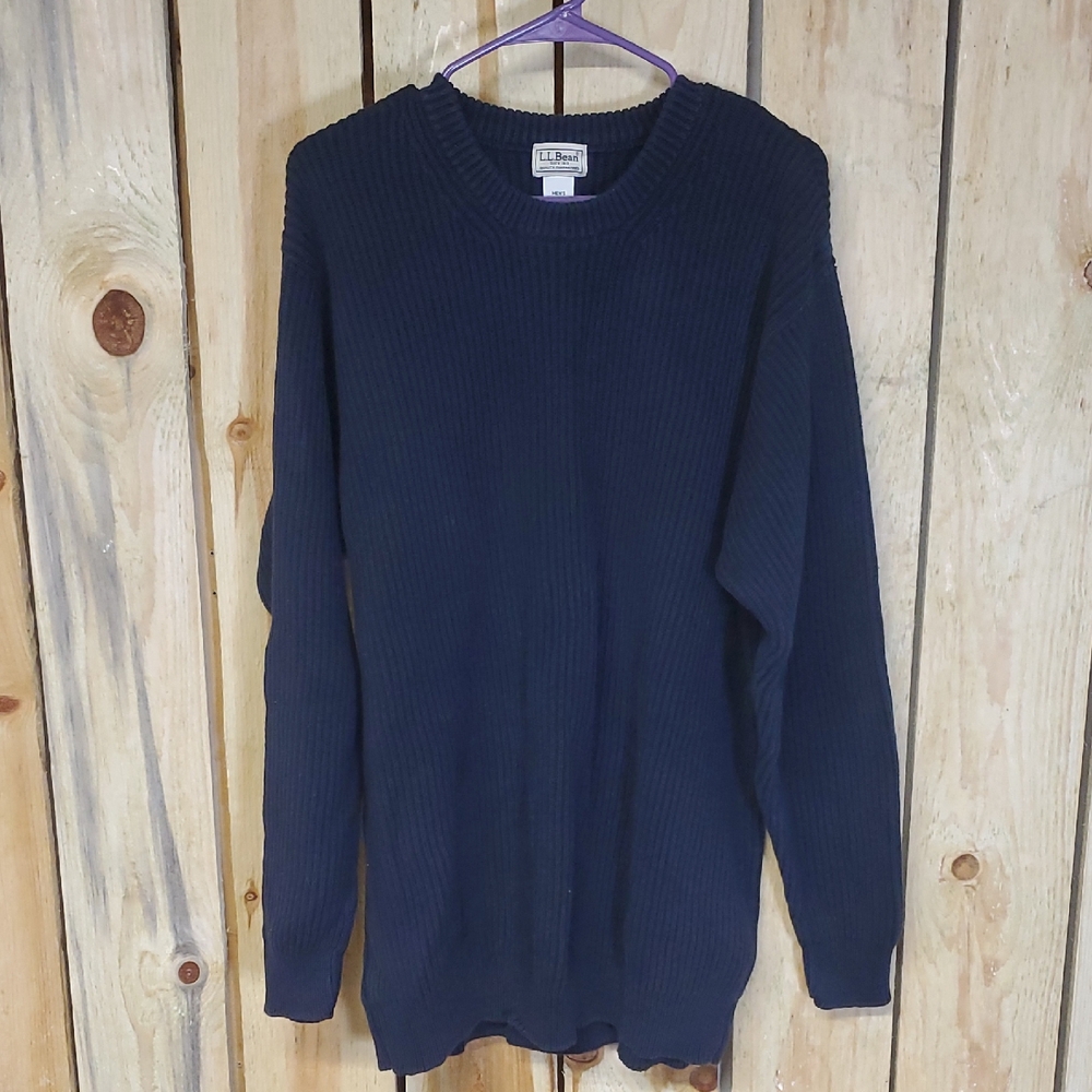 Mens LL Bean Mariner Rib Crew Sweater Size XXL-Tall